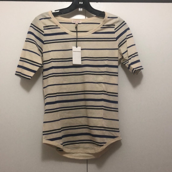 NWT $75 Demylee Multi Stripe Kate Cotton Tee in size Small! - Picture 5 of 7